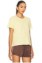 view 2 of 4 Cotton Short Sleeve Boxy Crew Tee in Banana