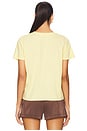 view 3 of 4 Cotton Short Sleeve Boxy Crew Tee in Banana