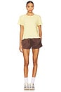 view 4 of 4 Cotton Short Sleeve Boxy Crew Tee in Banana