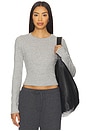 view 1 of 4 JAMIE 코튼 긴팔 상의 in Heather Grey