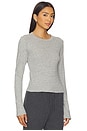 view 2 of 4 JAMIE 코튼 긴팔 상의 in Heather Grey