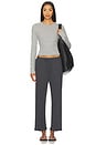 view 4 of 4 JAMIE 코튼 긴팔 상의 in Heather Grey