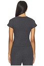view 3 of 4 Gabby Rib Short Sleeve Crew Top in Charcoal