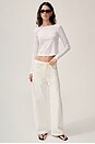 view 2 of 7 Drop Shoulder Long Sleeve in White