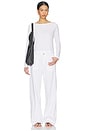 view 4 of 4 Drop Shoulder Long Sleeve in White