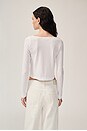 view 4 of 7 Drop Shoulder Long Sleeve in White