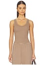 view 1 of 4 Structured Rib Bra Friendly Tank in Mocha