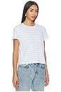 view 2 of 4 Stripe Boxy Crewneck Tee in Powder Blue Stripe