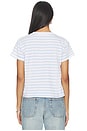 view 3 of 4 Stripe Boxy Crewneck Tee in Powder Blue Stripe