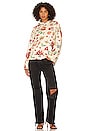 view 4 of 4 Floral Hoodie in Cream