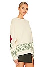 view 2 of 5 Knitted Floral Paisley Sweater in Cream