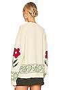 view 4 of 5 Knitted Floral Paisley Sweater in Cream