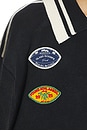 view 6 of 6 Varsity Patch Collared Cardigan in Vintage Black