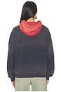 view 3 of 5 Distressed Logo Hoodie in Washed Red & Navy