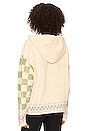 view 3 of 4 Blusa com capuz e manga xadrez in Cream