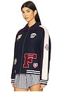 view 4 of 7 All Roads Varsity Jacket in Navy & Cream