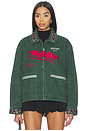 view 2 of 5 Jockey Club Embroidered Work Jacket in Vintage Forest