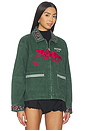 view 3 of 5 Jockey Club Embroidered Work Jacket in Vintage Forest