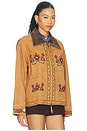 view 3 of 5 CHAQUETA EMBROIDERED in Vintage Brown
