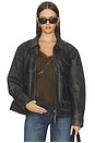 view 1 of 5 CHAQUETA DISTRESSED  in Black