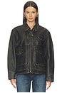 view 2 of 5 CHAQUETA DISTRESSED  in Black