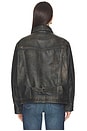 view 4 of 5 CHAQUETA DISTRESSED  in Black