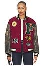 view 1 of 7 BLOUSON LETTERMAN CRIMSON in Red	& Vintage Black
