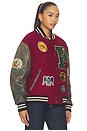 view 4 of 7 BLOUSON LETTERMAN CRIMSON in Red	& Vintage Black