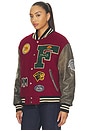 view 5 of 7 BLOUSON LETTERMAN CRIMSON in Red	& Vintage Black