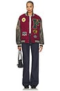 view 7 of 7 BLOUSON LETTERMAN CRIMSON in Red	& Vintage Black