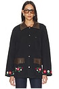 view 2 of 6 Canvas Embroidered Work Jacket in Black