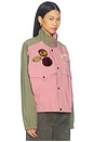 view 4 of 5 Sport Windbreaker Jacket in Magenta & Olive