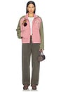 view 6 of 5 Sport Windbreaker Jacket in Magenta & Olive