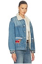 view 2 of 5 Horse Equine Denim Work Jacket in Vintage Blue