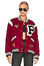 view 1 of 6 Letterman Varsity Jacket in Red