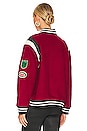 view 5 of 6 Letterman Varsity Jacket in Red