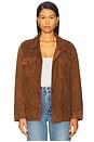 view 1 of 4 Suede Camp Shirt in Brown