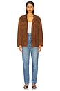 view 4 of 4 Suede Camp Shirt in Brown