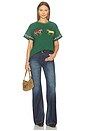 view 5 of 6 Embroidered Horse Equine Tee in Washed Forest