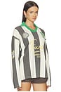 view 2 of 5 Striped Sport Ls Jersey in Faded Black &	Off-white