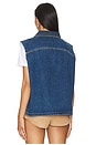 view 3 of 5 Patch Denim Vest in Vintage Blue