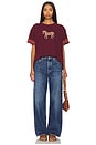 view 4 of 4 T-SHIRT HORSE EMBELLISHED in Burgundy