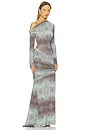 view 2 of 4 Derya Gown in Blue & Brown