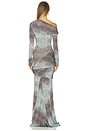 view 3 of 4 Derya Gown in Blue & Brown