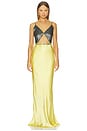 view 1 of 3 Katie Dress in Sunflower & Gunmetal