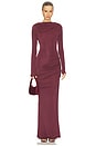 view 1 of 4 Draped Jersey Dress in Oxblood
