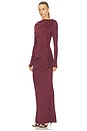 view 3 of 4 Draped Jersey Dress in Oxblood