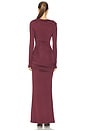view 4 of 4 Draped Jersey Dress in Oxblood