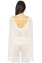 view 4 of 6 Fringe Long Sleeve Top in Off White