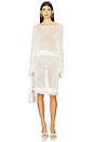 view 5 of 6 Fringe Long Sleeve Top in Off White